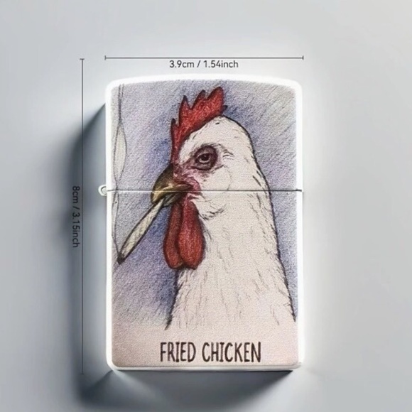 Fallout Themed Metal Hinged Lighter, Fried Chicken - Picture 2 of 3